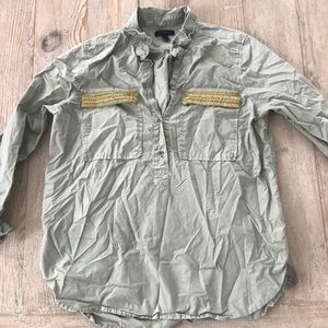 J.crew quarter button top